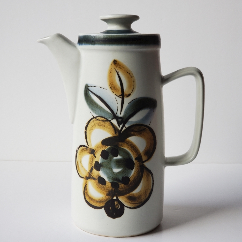 Stavangerflint Norway ''Senja'' Inger Waage Design Stoneware Coffeepot MCM EUC